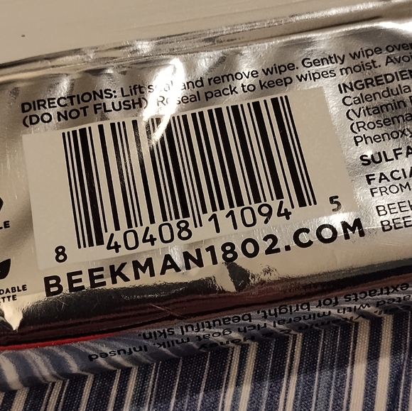 NEW!! BEEKMAN 1802 Honey and Orange Blossom Makeup Remover Wipes (30ct) - Picture 3 of 9